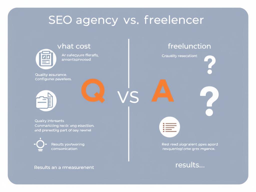 Common questions about choosing between SEO agency and freelancer Common questions about choosing between SEO agency and freelancer