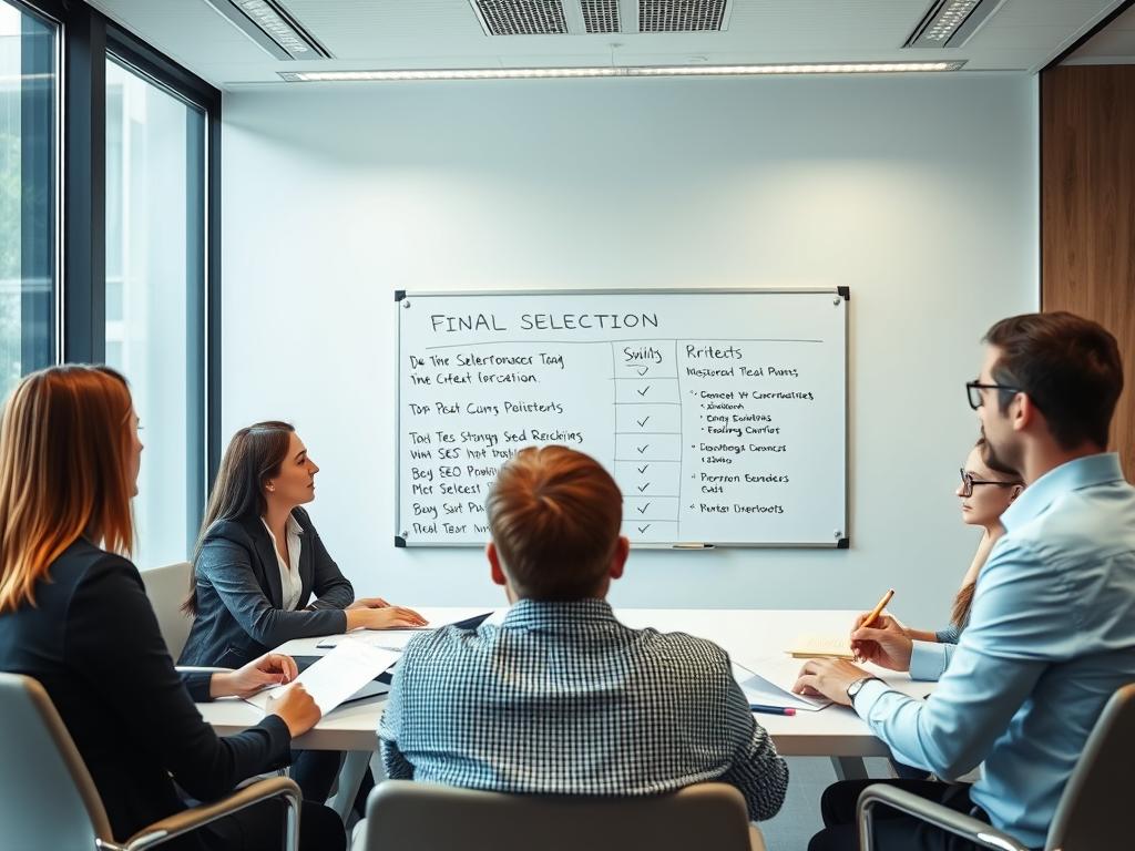 Making final selection of SEO expert