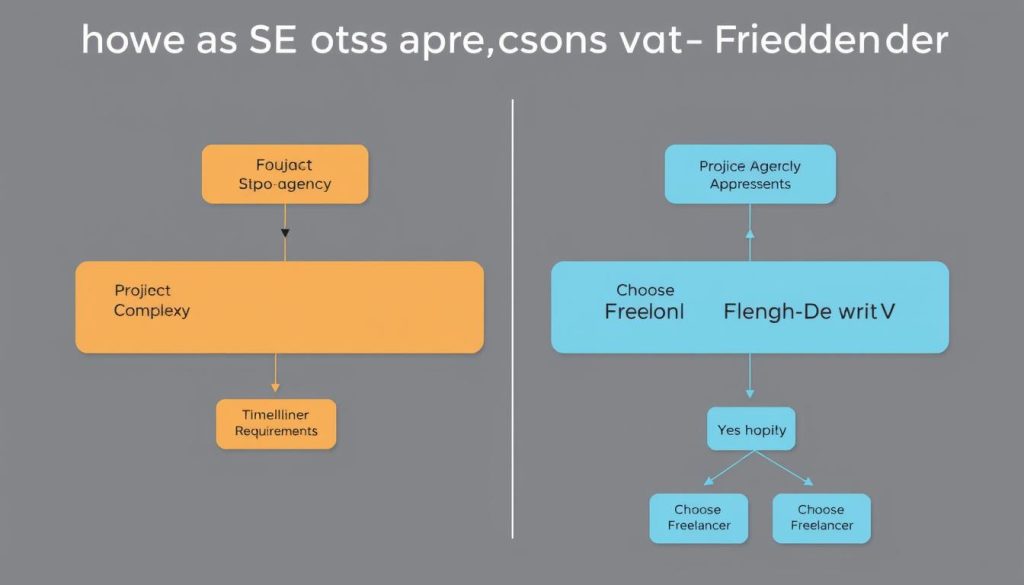 SEO agency vs freelancer decision flowchart SEO agency vs freelancer decision flowchart