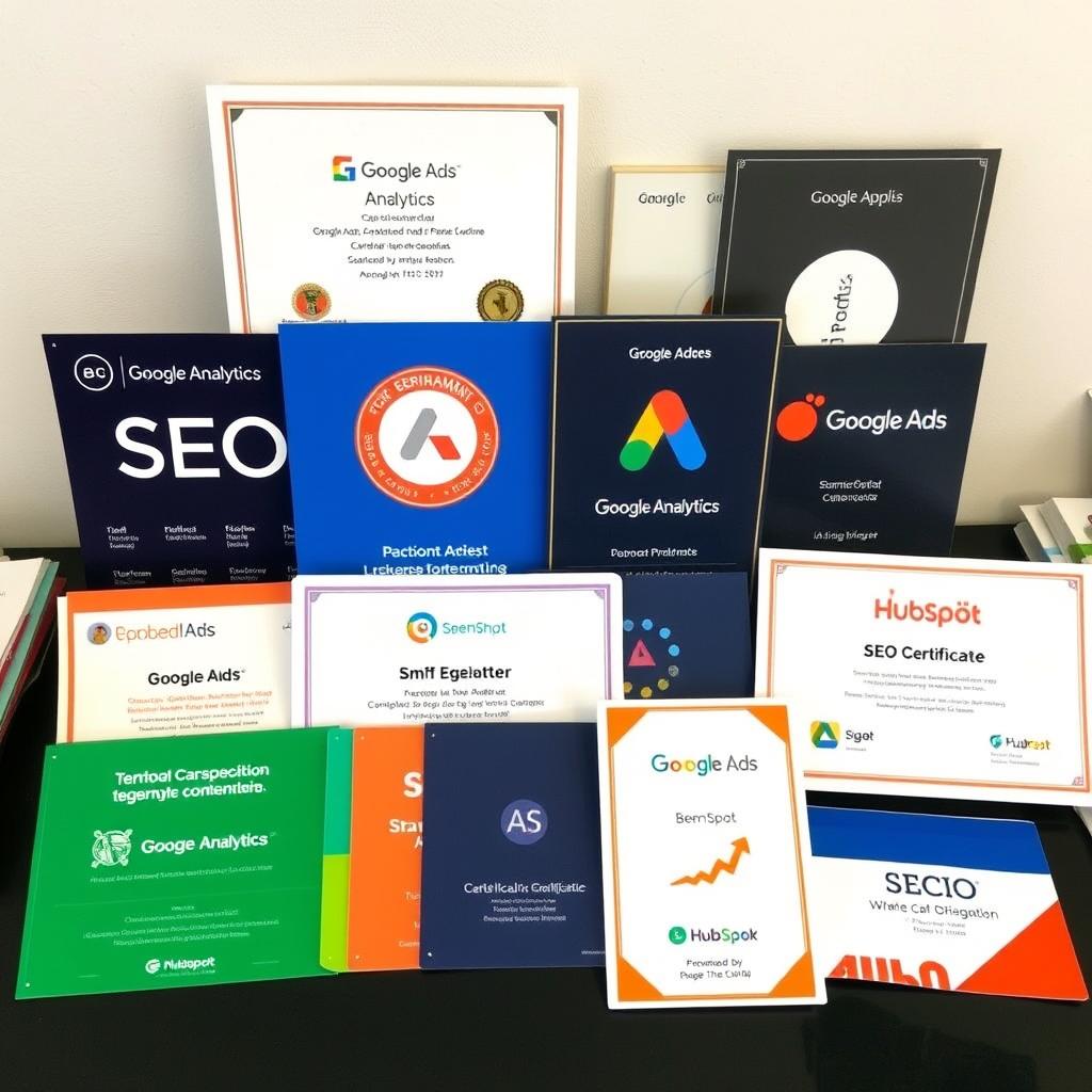 SEO certifications and professional credentials