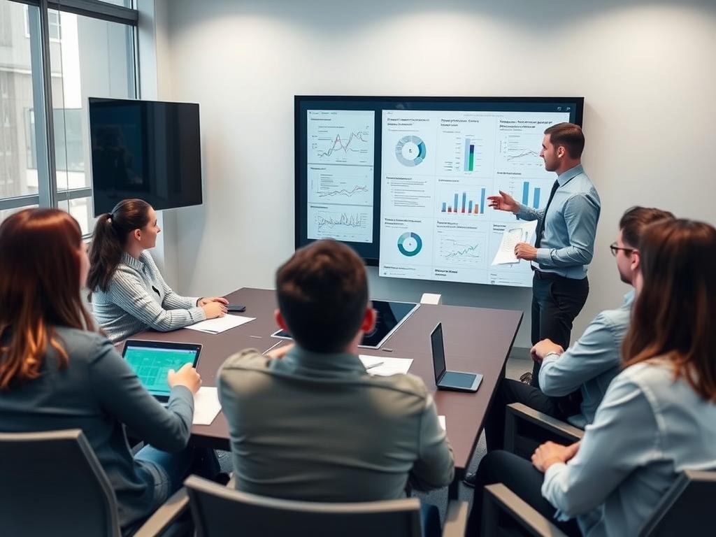 Team reviewing SEO audit findings